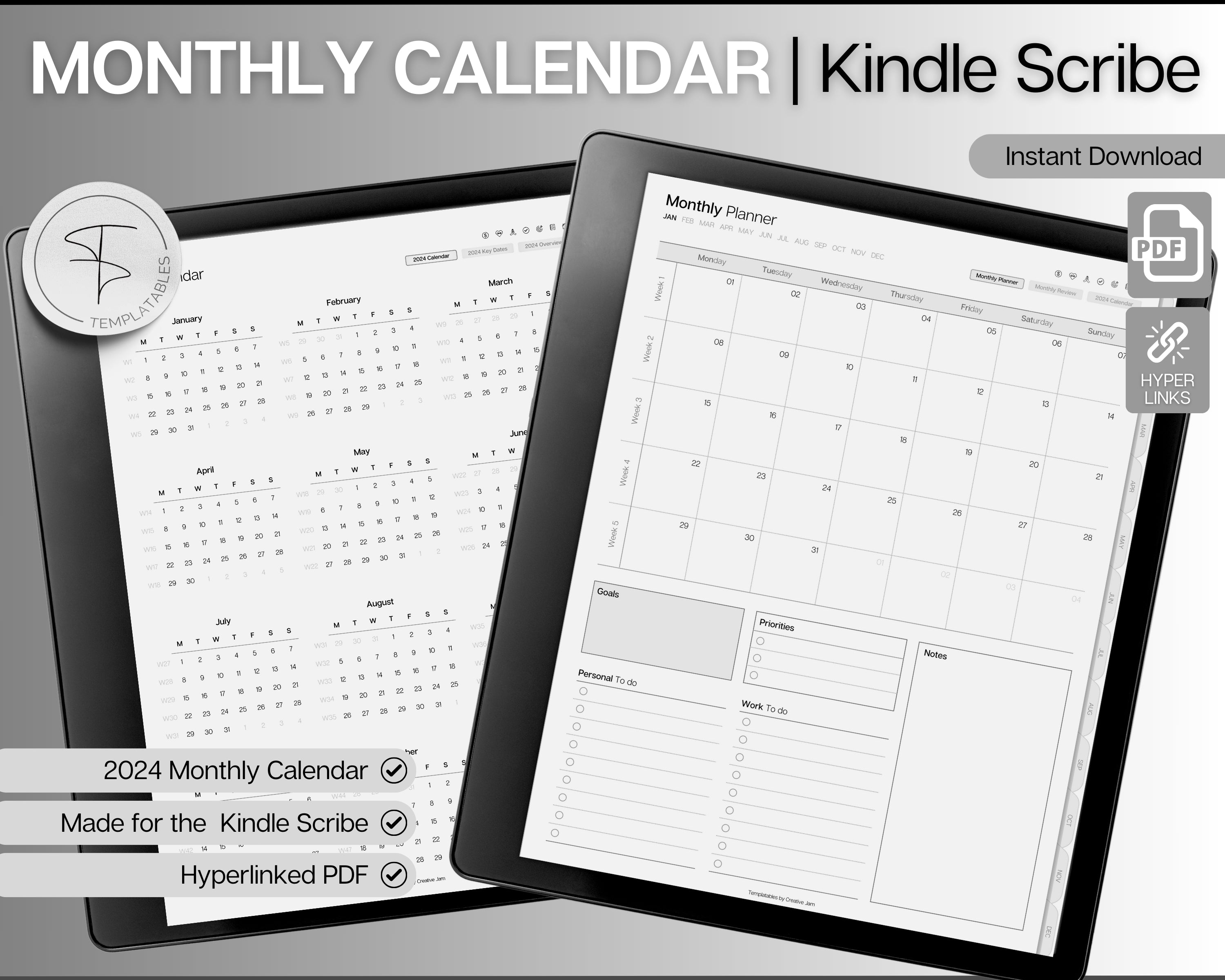 Get the best Kindle Scribe Planners 2024 - 2025, Download Free