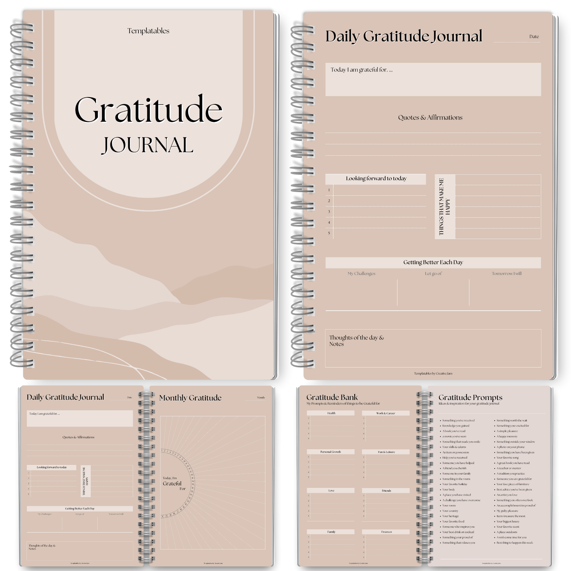 Gratitude & Mindfulness Journal  Self Care Planner & Positivity Diary