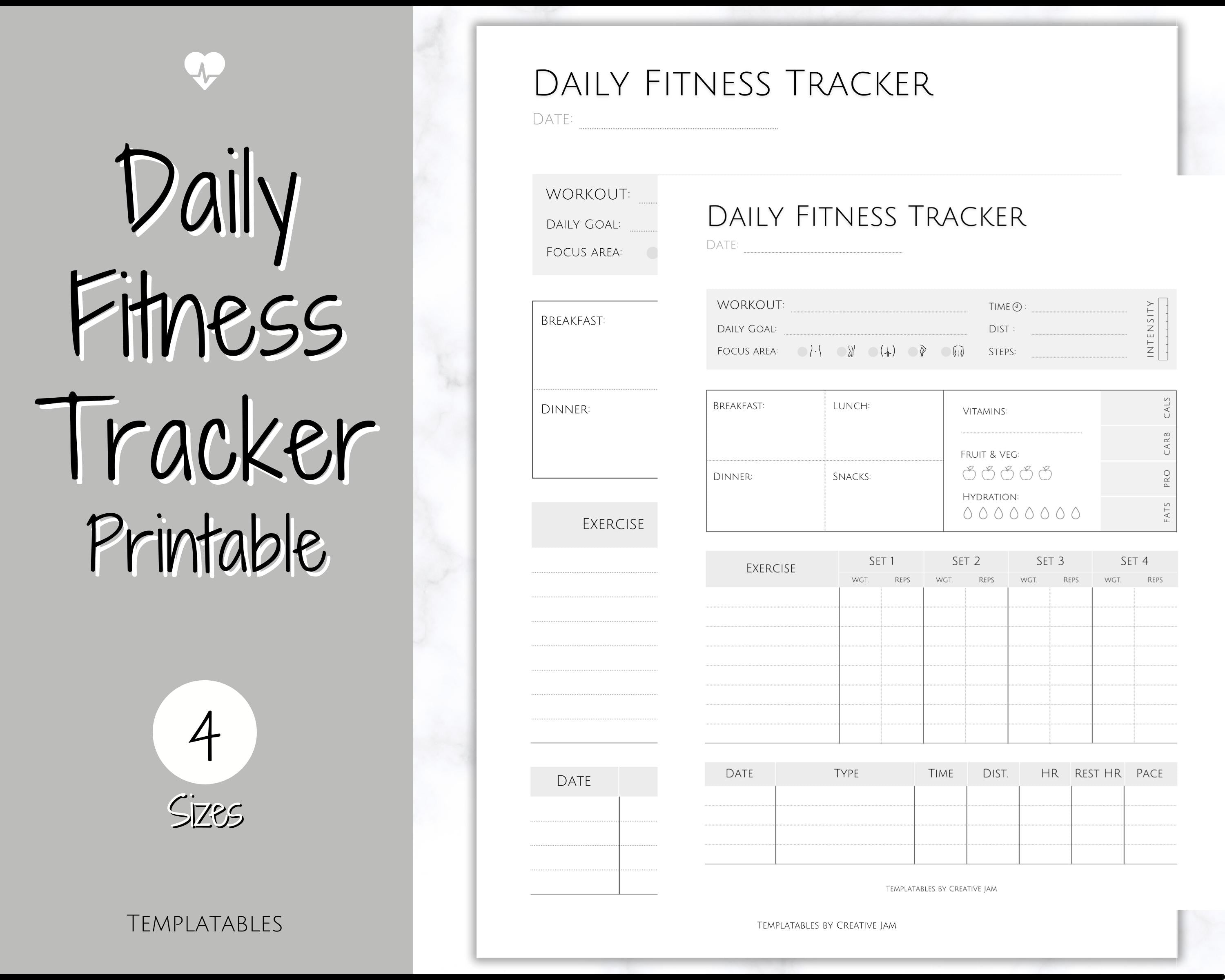 workout journal  Fitness journal printable, Workout plan template, Fitness  journal