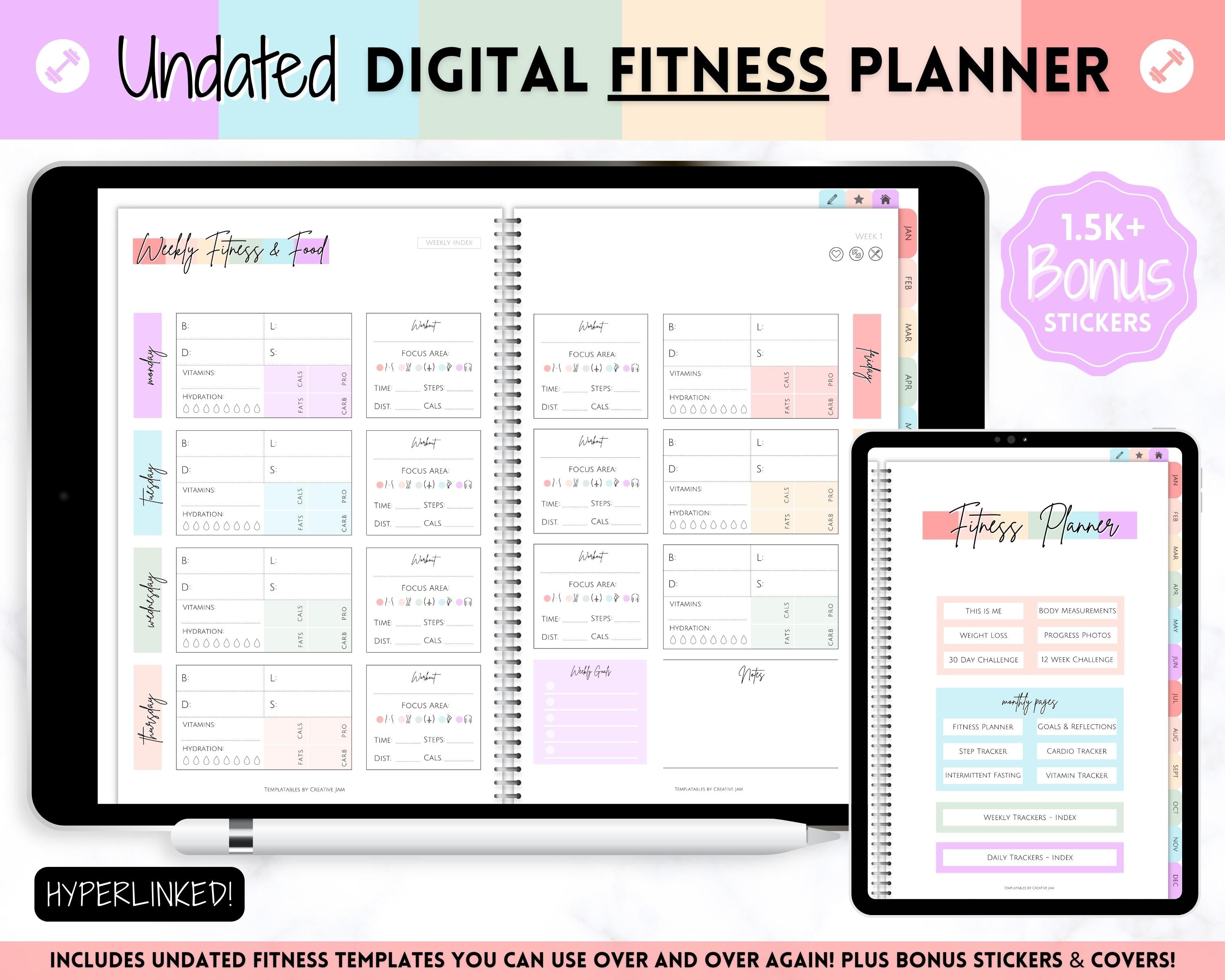 Journal Notepad Fitness Workout Planner quaderno quaderno