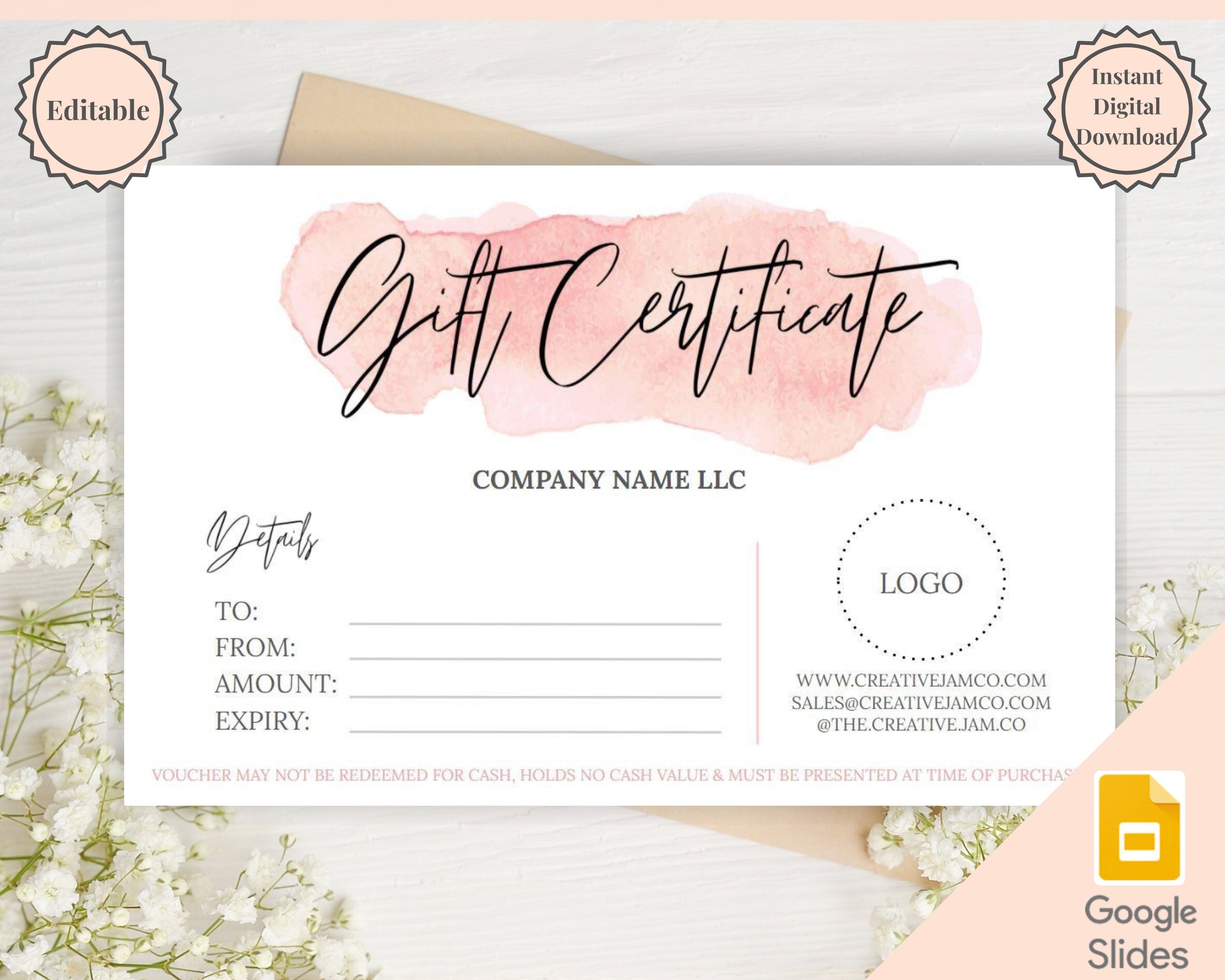 template for gift certificates