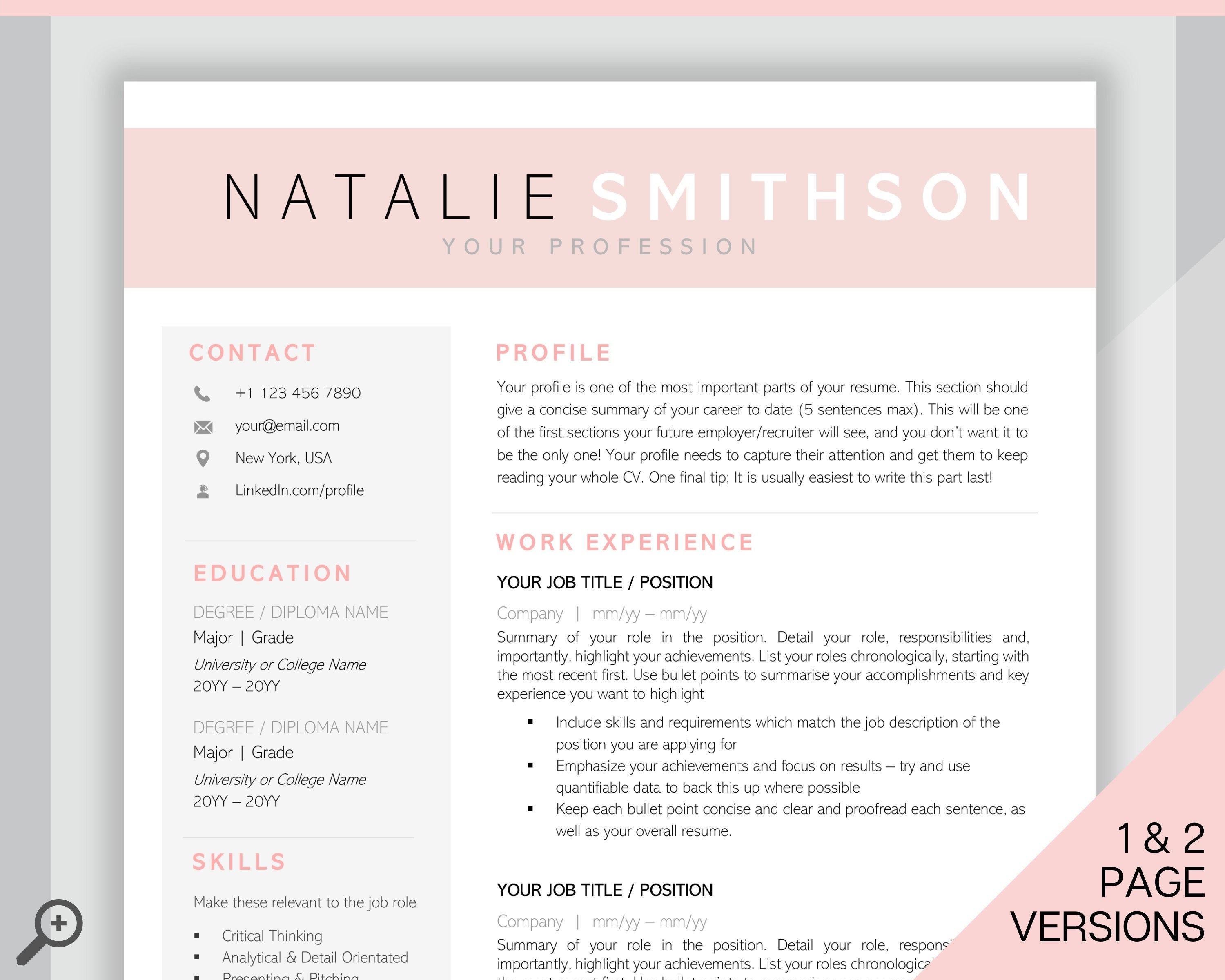 Sorority Recruitment Templates Professional College Resume Style 7