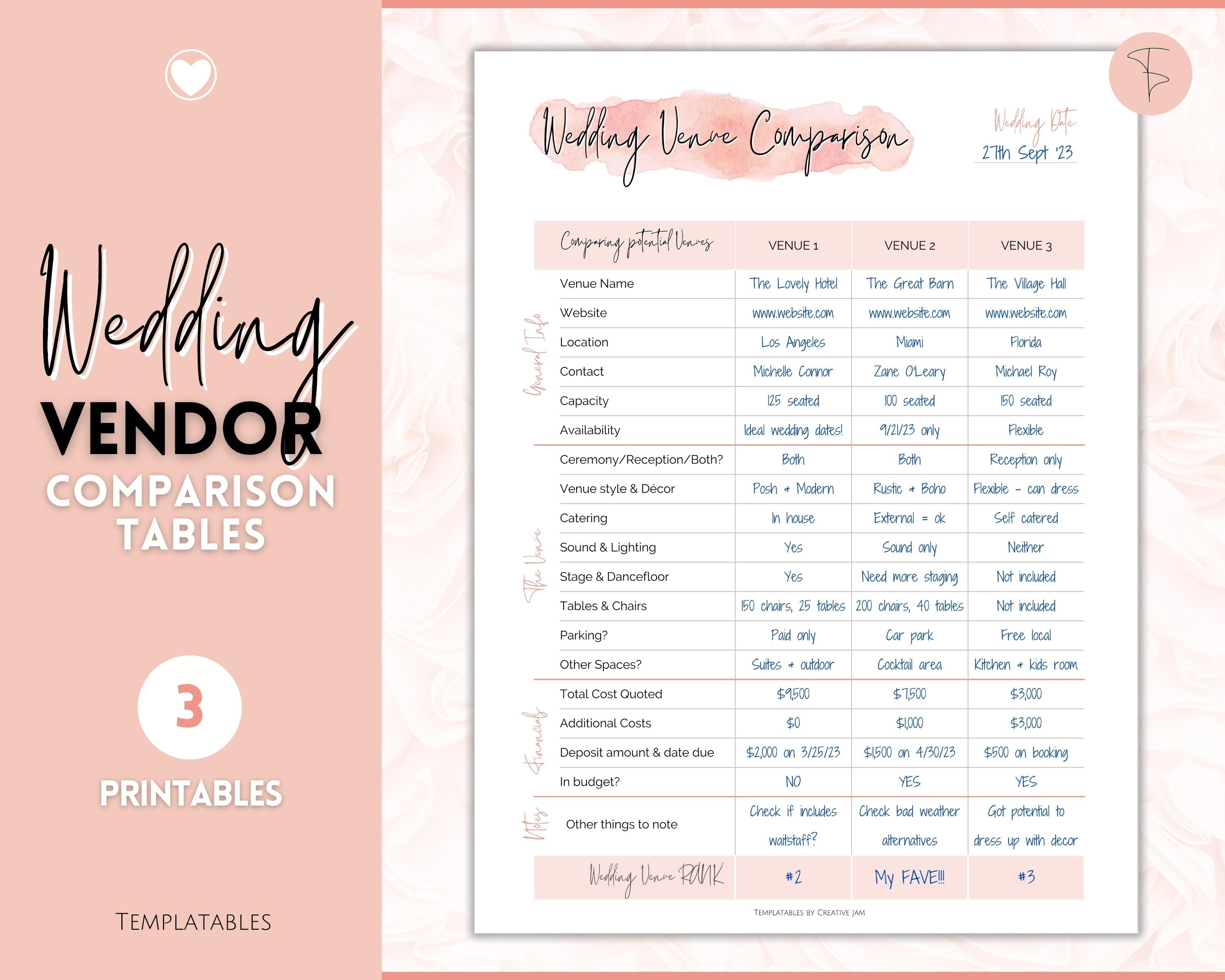 wedding-vendor-comparison-list-pink-wedding-planner