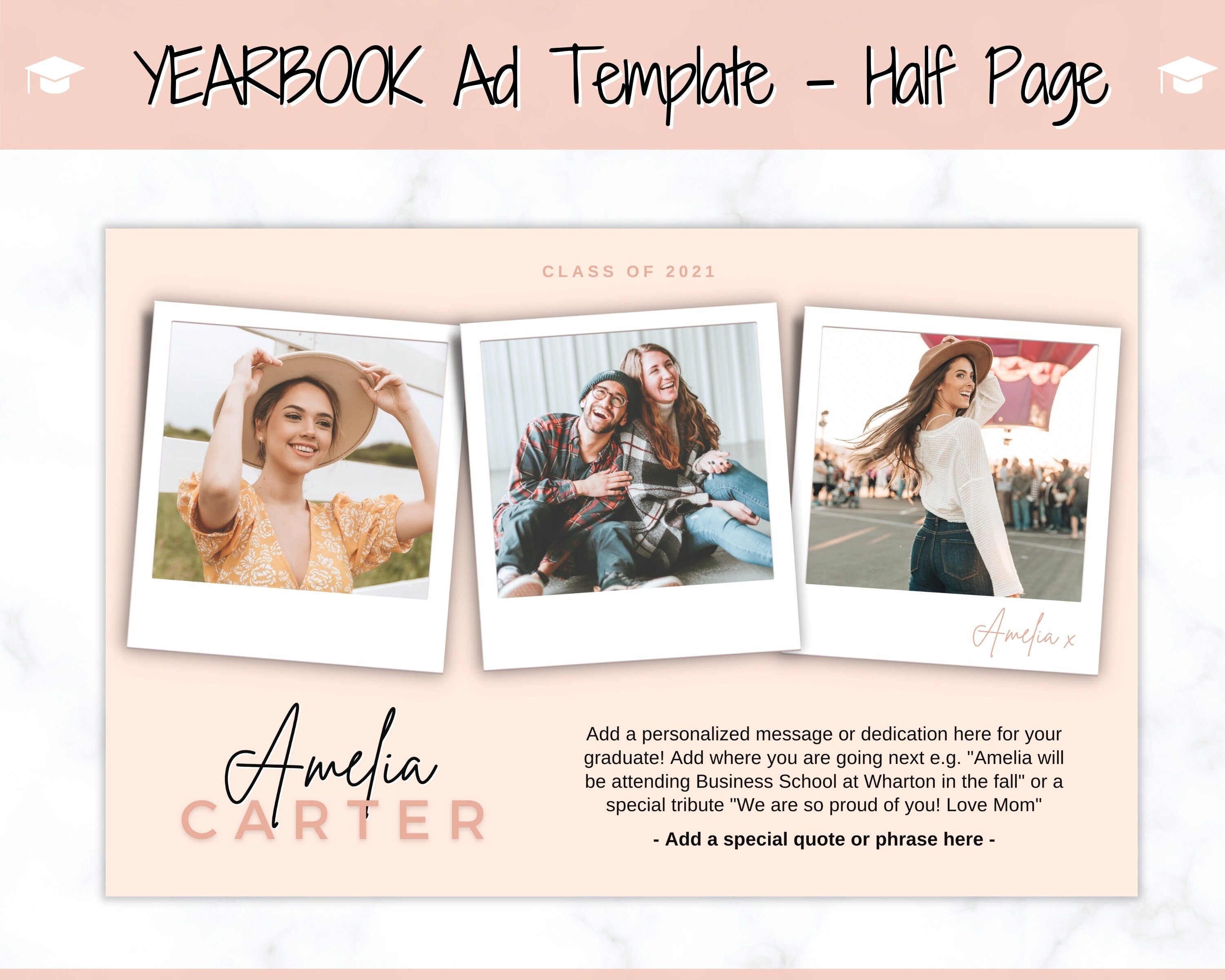 senior yearbook page layouts