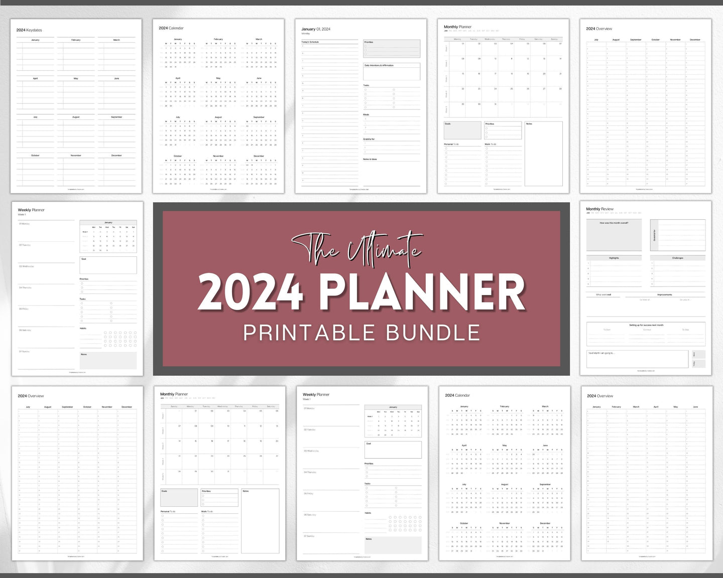 Monthly Activity Planner 2024, Calendar