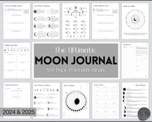 Load image into Gallery viewer, 2024 Moon Journal | With Moon Calendar, Moon Phases, 2024 2025 Lunar Calendar, Moon Planner, Moon Magic, New Moon, Moon Phase Printable &amp; Manifestation
