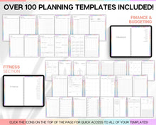 Load image into Gallery viewer, 2024 COLORFUL Digital Planner | 2025 GoodNotes Planner With Daily, Weekly &amp; Monthly Planner | Undated Life Planner For Notability &amp; iPad
