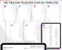 Load image into Gallery viewer, 2025 Colorful Digital Planner | Daily, Weekly, Monthly Planner for iPad &amp; GoodNotes
