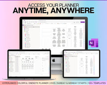 Load image into Gallery viewer, 2025 OneNote Digital Planner | OneNote Template for Daily, Weekly &amp; Monthly Planning | Colorful
