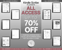 Load image into Gallery viewer, ALL ACCESS pack for Kindle Scribe | Template Bundle | 2024 &amp; 2025 Daily Planner, Digital To Do List, Meeting Minutes, Journal &amp; Notebook, Calendar &amp; Task List

