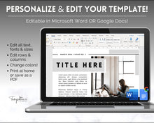 Load image into Gallery viewer, EDITABLE Newsletter Template | With 45+ templates for Real Estate, Realtor, Monthly Newspaper, Relief Society, Brochure, Nonprofit | Perfect for WORD &amp; GOOGLE Docs
