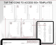 Load image into Gallery viewer, 2025 Ultimate Digital Planner | Daily, Weekly, Monthly Planner for iPad &amp; GoodNotes, That Girl Aesthetic | Mono
