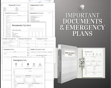 Load image into Gallery viewer, The ULTIMATE Home Management Binder Bundle! includes 170pg Household Planner for Cleaning, Emergency, Budget, Meal planners &amp; checklists, Life Binder
