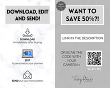 Load image into Gallery viewer, EDITABLE Newsletter Template | With 45+ templates for Real Estate, Realtor, Monthly Newspaper, Relief Society, Brochure, Nonprofit | Perfect for WORD &amp; GOOGLE Docs
