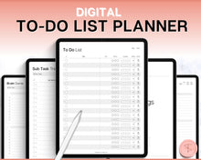 Load image into Gallery viewer, Digital To-Do List Template for iPad and GoodNotes - Streamline Your Productivity and Boost Efficiency with Prioritized Tasks, Brain Dumps, and Interactive Checkboxes
