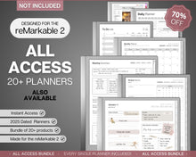 Load image into Gallery viewer, Digital Notebook for the reMarkable | 40+ Hyperlinked Cornell, Lined, Dotted, Grid Page Templates
