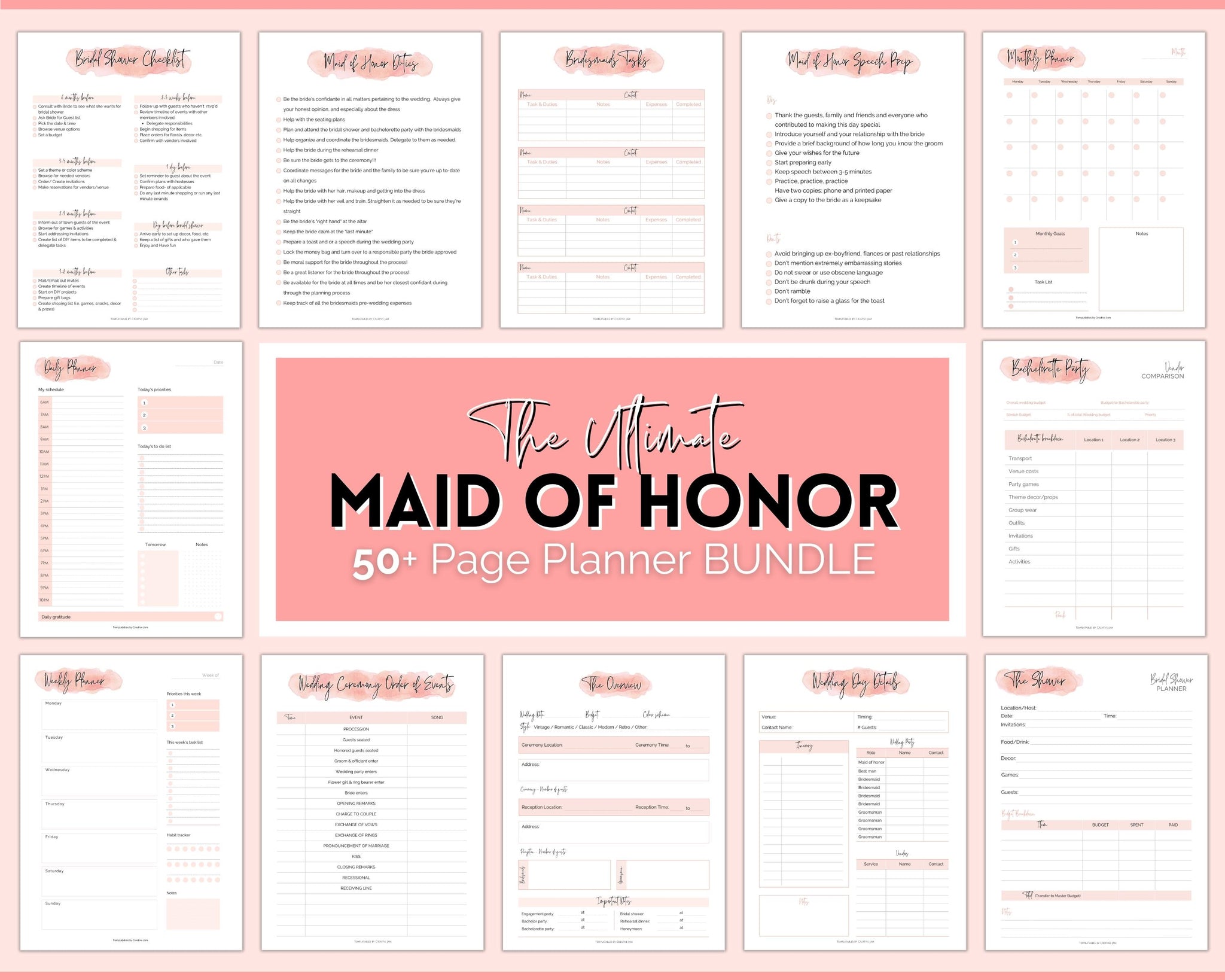 To do list for maid shops of honor