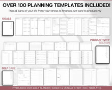 Load image into Gallery viewer, 2025 Ultimate Digital Planner | Daily, Weekly, Monthly Planner for iPad &amp; GoodNotes, That Girl Aesthetic, 2024 &amp; 2025 | Mono
