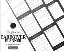 Load image into Gallery viewer, Caregiver Checklist Bundle | Includes Caregiver Daily Log, Elderly Caregiver planner, Nurse to do list, medical, pain medication, symptom trackers &amp; logbook
