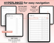 Load image into Gallery viewer, Digital To-Do List Template for iPad and GoodNotes - Streamline Your Productivity and Boost Efficiency with Prioritized Tasks, Brain Dumps, and Interactive Checkboxes
