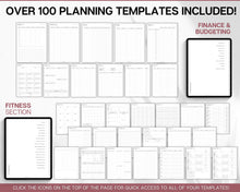 Load image into Gallery viewer, 2025 Ultimate Digital Planner | Daily, Weekly, Monthly Planner for iPad &amp; GoodNotes, That Girl Aesthetic | Mono
