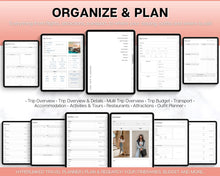 Load image into Gallery viewer, Digital Travel Planner | iPad &amp; GoodNotes Travel Journal, Packing List &amp; Travel Itinerary for Vacations &amp; Trips
