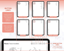 Load image into Gallery viewer, Digital Travel Planner | iPad &amp; GoodNotes Travel Journal, Packing List &amp; Travel Itinerary for Vacations &amp; Trips
