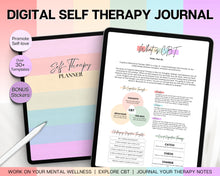 Load image into Gallery viewer, Self Therapy Journal! Your DIGITAL Self-Therapy Workbook, CBT, Guided Journal Prompts, Worksheets, Shadow Work, Mindfulness on GoodNotes and iPad | Pastel Briot
