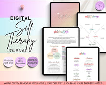 Load image into Gallery viewer, Self Therapy Journal! Your DIGITAL Self-Therapy Workbook, CBT, Guided Journal Prompts, Worksheets, Shadow Work, Mindfulness on GoodNotes and iPad | Pastel Briot
