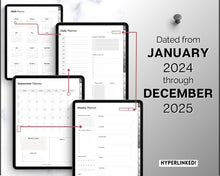 Load image into Gallery viewer, Digital Teacher Planner - 2024 &amp; 2025 Academic Planner | GoodNotes Homeschool Lesson Plan Template for iPad | Monochrome Minimalist
