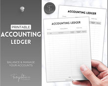 Load image into Gallery viewer, Printable Accounting Ledger for Small Businesses | Small Business Bookkeeping Template
