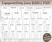 Load image into Gallery viewer, Engagement Party Games Bundle! 40 Printable Engagement Games Including Fun Fiance games, Bling hunt, couples shower, engaged couple, signs &amp; decor
