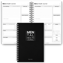 Load image into Gallery viewer, Mental Health Journal for Men | Daily Gratitude, Self Care, Intentions, Affirmations and Nutrition | A5 Mono
