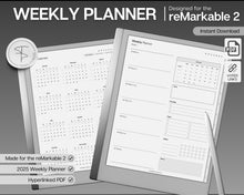 Load image into Gallery viewer, 2025 Weekly Planner for reMarkable tablet | 2025 Digital Planner for reMarkable | Weekly Schedule, Calendar, To do list &amp; Task list
