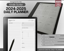 Load image into Gallery viewer, 2024 &amp; 2025 DAILY Planner forKindle Scribe | Hyperlinked Digital Planner &amp; Templates for the Kindle Scribe
