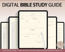 Load image into Gallery viewer, Digital Bible Study Guide | With Bible Study Journal Templates, Soap, Notes, Verse Mapping, Christian Prayer &amp; Bible Journaling | Perfect for GoodNotes &amp; iPad
