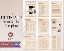 Load image into Gallery viewer, Business Plan Template | Editable Small Business Start Up Workbook in Canva | Lux
