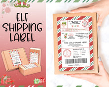 Load image into Gallery viewer, Editable Elf Shipping Label | North Pole Mail Sticker, Elf Arrival Kit, Santa Shipping Label, Delivery Stamp, Elf Mail &amp; Gift Label Sticker
