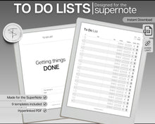 Load image into Gallery viewer, Digital To Do List, Supernote Template, Digital Task List, Brain Dump Template, Supernote Planner, a5x a6x, Template for Supernote
