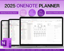 Load image into Gallery viewer, 2025 OneNote Digital Planner | OneNote Template for Daily, Weekly &amp; Monthly Planning | Minimalist
