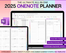 Load image into Gallery viewer, COLORFUL 2025 OneNote Planner | 2025 Digital Planner with OneNote Templates, Daily, Weekly &amp; Monthly | Perfect for Windows, Adhd, Notebook &amp; One Note | Colorful
