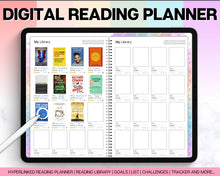 Load image into Gallery viewer, 2024 Digital Reading Planner | Your Digital Reading Journal, Digital Planner, Book Journal, Reading Log, Book Tracker &amp; Weekly Review | Perfect for GoodNotes
