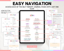 Load image into Gallery viewer, Self Therapy Journal! Your DIGITAL Self-Therapy Workbook, CBT, Guided Journal Prompts, Worksheets, Shadow Work, Mindfulness on GoodNotes and iPad | Pastel Briot
