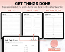 Load image into Gallery viewer, Digital To-Do List Template for iPad and GoodNotes - Streamline Your Productivity and Boost Efficiency with Prioritized Tasks, Brain Dumps, and Interactive Checkboxes
