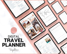 Load image into Gallery viewer, Digital Travel Planner | iPad &amp; GoodNotes Travel Journal, Packing List &amp; Travel Itinerary for Vacations &amp; Trips
