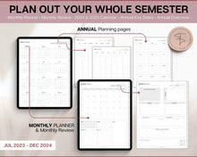 Load image into Gallery viewer, Digital Student 2024 - 2025 Academic Planner | Study Planner, College &amp; School Planner for GoodNotes &amp; iPad
