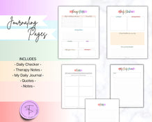 Load image into Gallery viewer, Self Therapy Journal Printable | 30+ Pages of Self-Therapy Workbook, Based on CBT, Guided Journal Prompts, Printable Worksheets, Shadow Work and Mindfulness |  Pastel Brit
