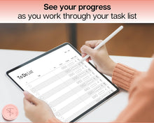 Load image into Gallery viewer, Digital To-Do List Template for iPad and GoodNotes - Streamline Your Productivity and Boost Efficiency with Prioritized Tasks, Brain Dumps, and Interactive Checkboxes
