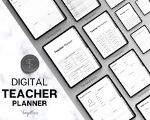 Load image into Gallery viewer, Digital Teacher Planner - 2024 &amp; 2025 Academic Planner | GoodNotes Homeschool Lesson Plan Template for iPad | Monochrome Minimalist
