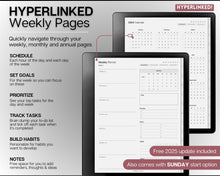 Load image into Gallery viewer, 2024 WEEKLY Planner for Kindle Scribe | Hyperlinked Digital Planner &amp; Kindle Scribe Templates for Weekly Schedule | 2025 Kindle Scribe Planner Pdf
